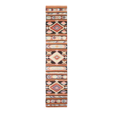 Pink & Brown Turkish Vintage Kilim Runner Rug, 77x387Cm
