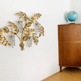 Grande applique murale Hollywood Regency en forme de feuille de palmier par Hans Kögl