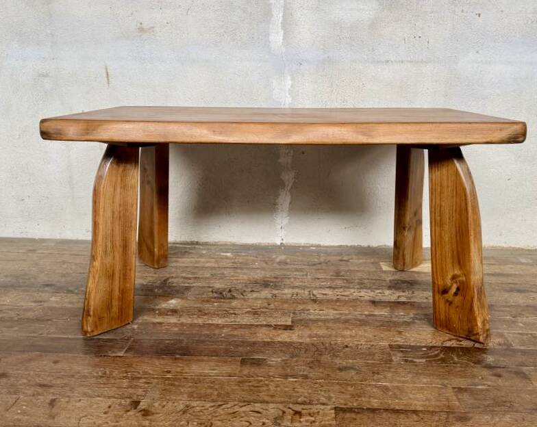 Vintage modernist elm coffee table