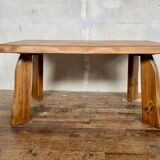Table basse en orme vintage moderniste