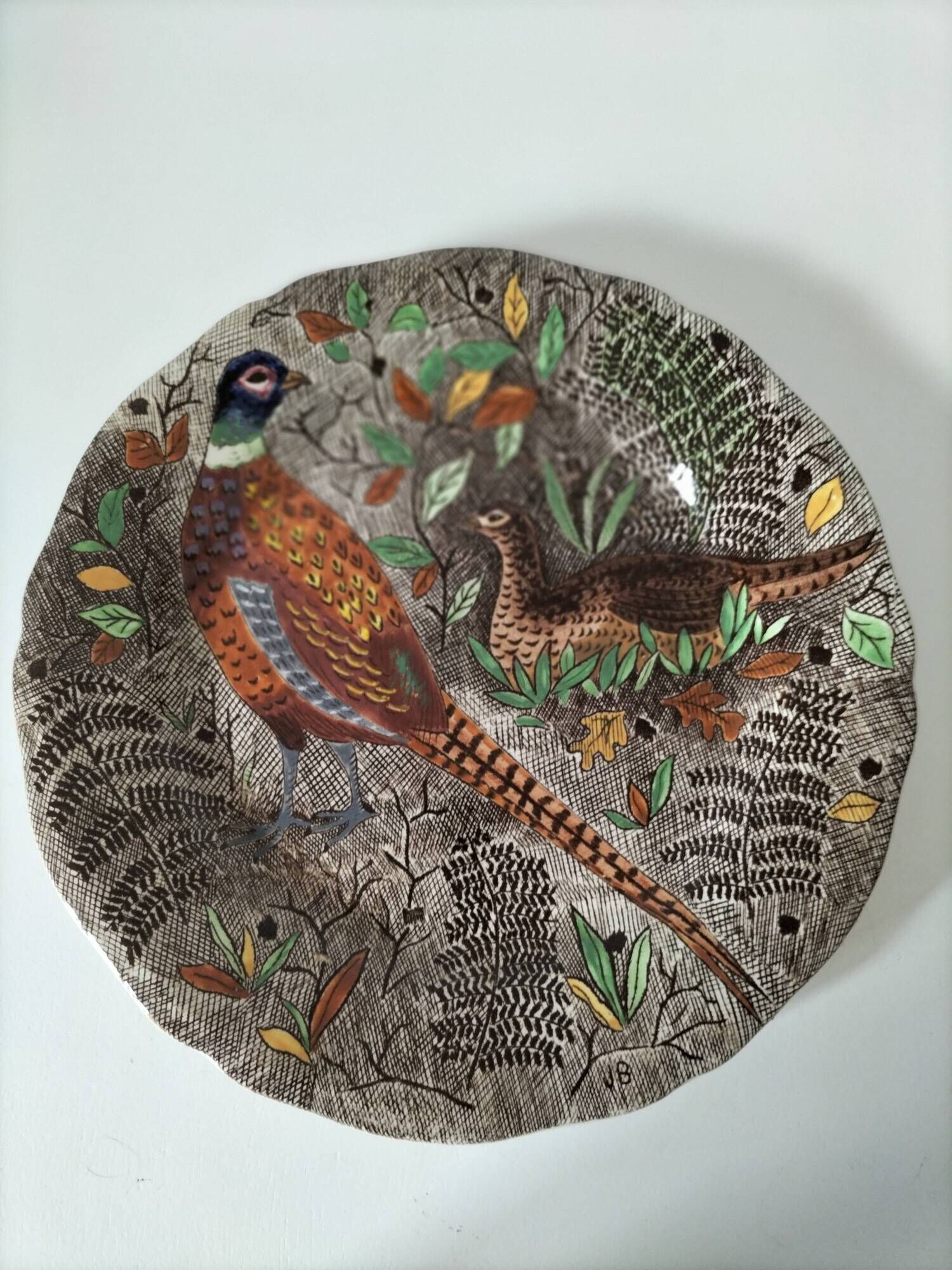 Gien Rambouillet Plate - Jean Bertholle – Hand-painted