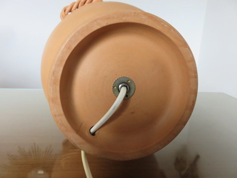 Terracotta lamp, terracotta 60s 70s