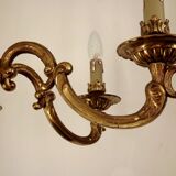 Stunning French Antique Art Nouveau Quality Bronze 6 Light Chandelier 3899