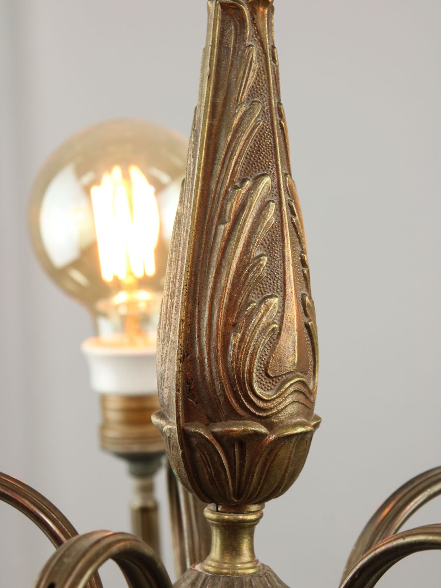 Lustre en laiton Art-déco, années 1930
