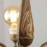 Art-deco brass chandelier, 1930s