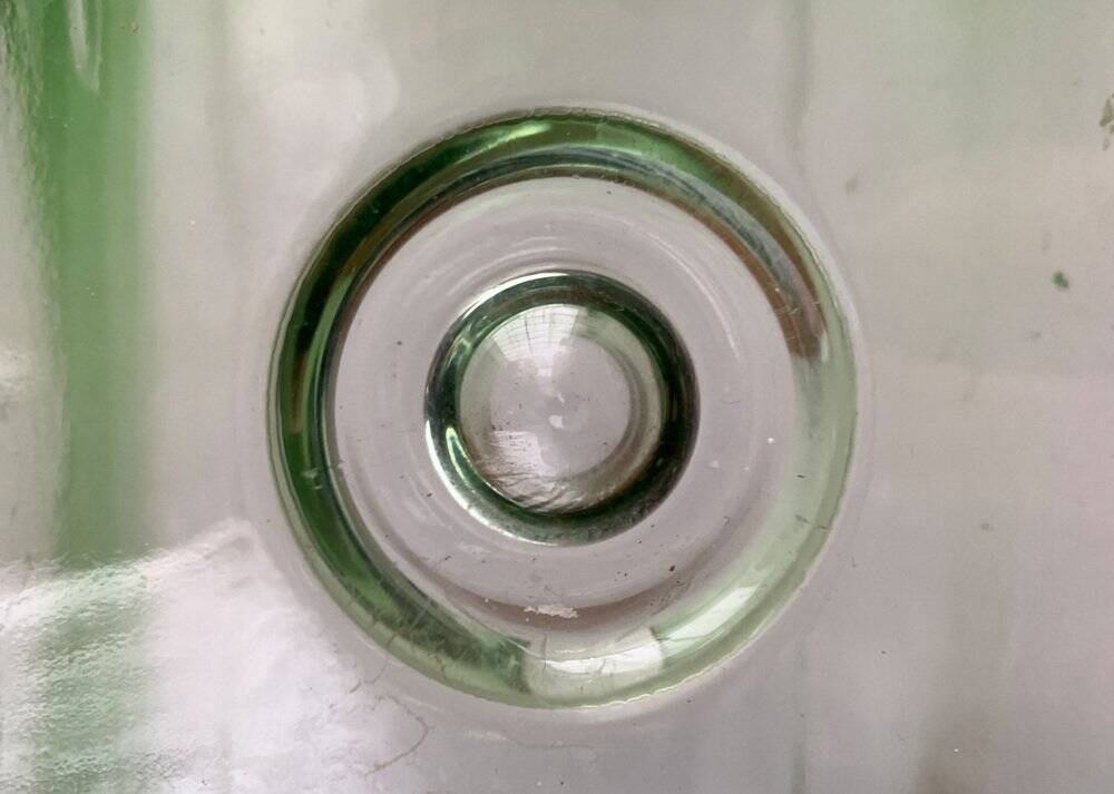 Brutalist glass block vase from the mid-century space age, 1960s