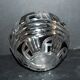 Art Deco round vase in black overlay crystal 1930-1940 Val Saint Lambert?