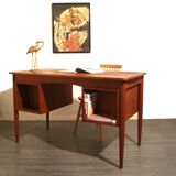 Vintage Danish design teak desk from the 50s and 60s