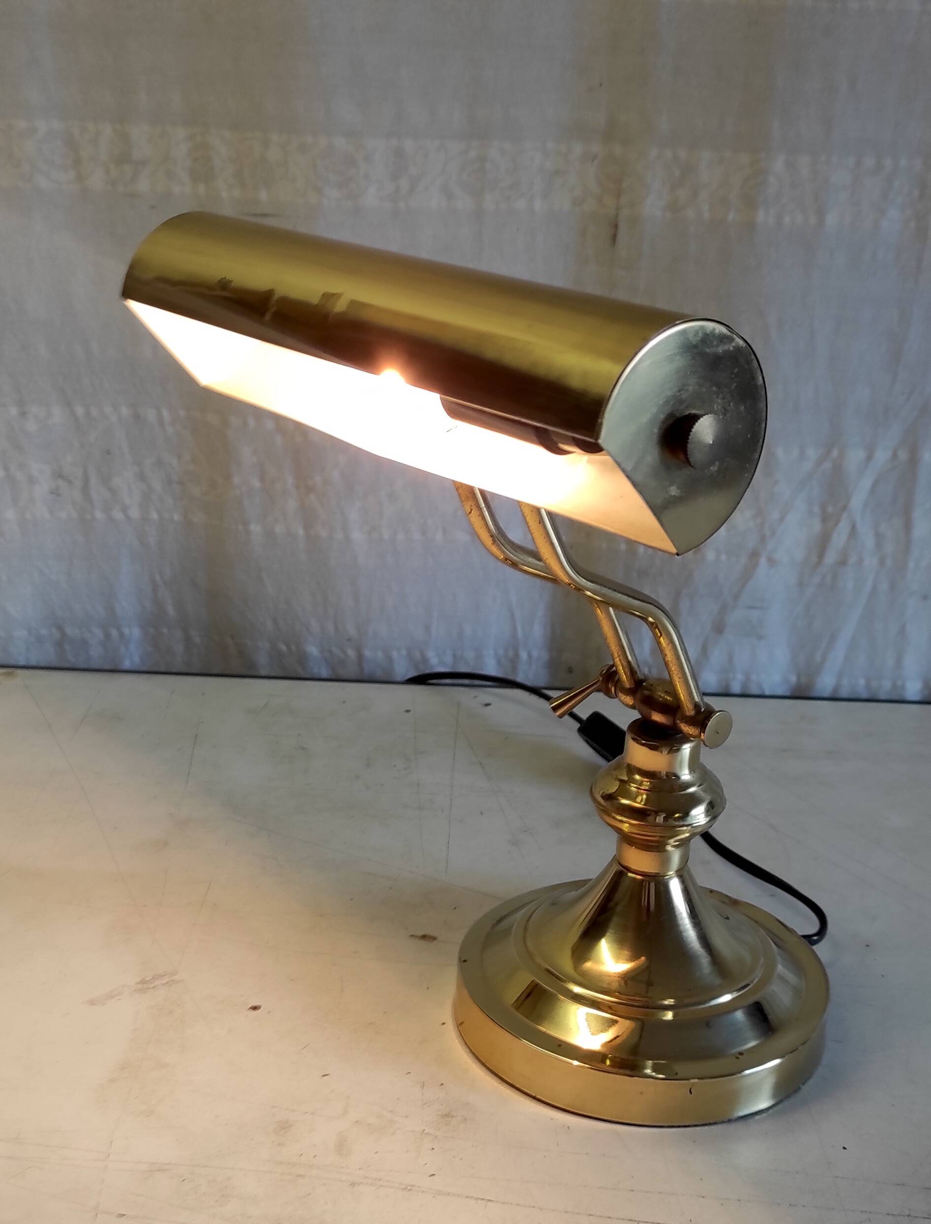 Articulated "piano" lamp in gilded metal - mid 20th century.