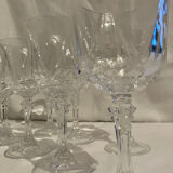 Set of crystal stemmed glasses