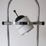 Adjustable desk lamp in chrome and metal, eighties
