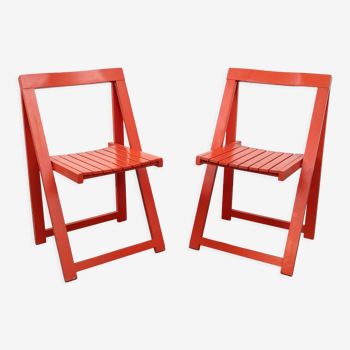 Paire de chaises pliantes vintage, années 1960