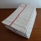 Lot de 7 torchons lin damassé monogrammés DL