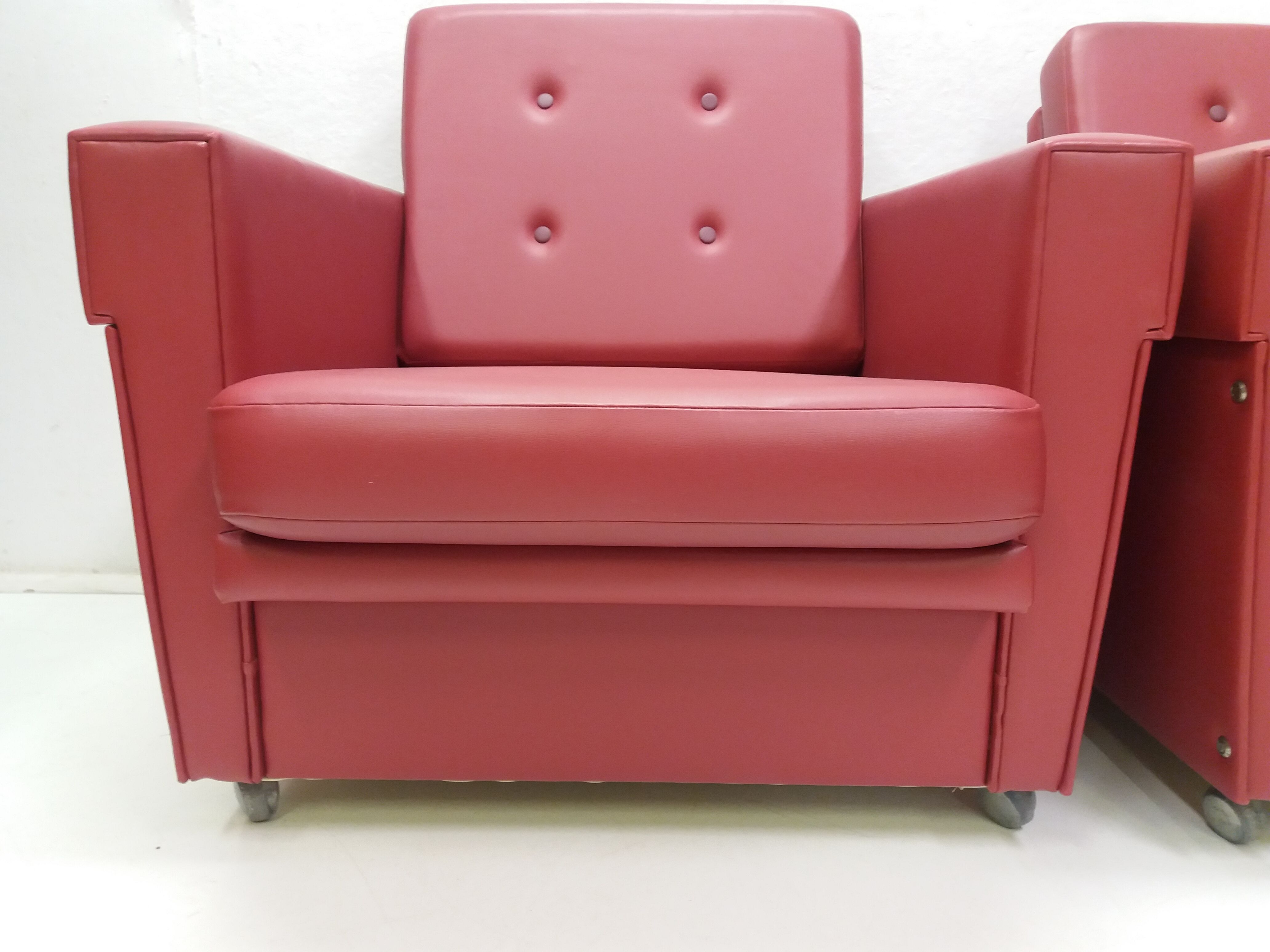 1970 Pair of Brussels style armchairs, Czechoslovakia