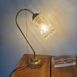 Brass and glass desk lamp
