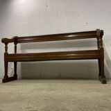 Antique wooden bench with pinned construction