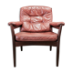 Fauteuil cuir design scandinave 1950 Gote Mobler