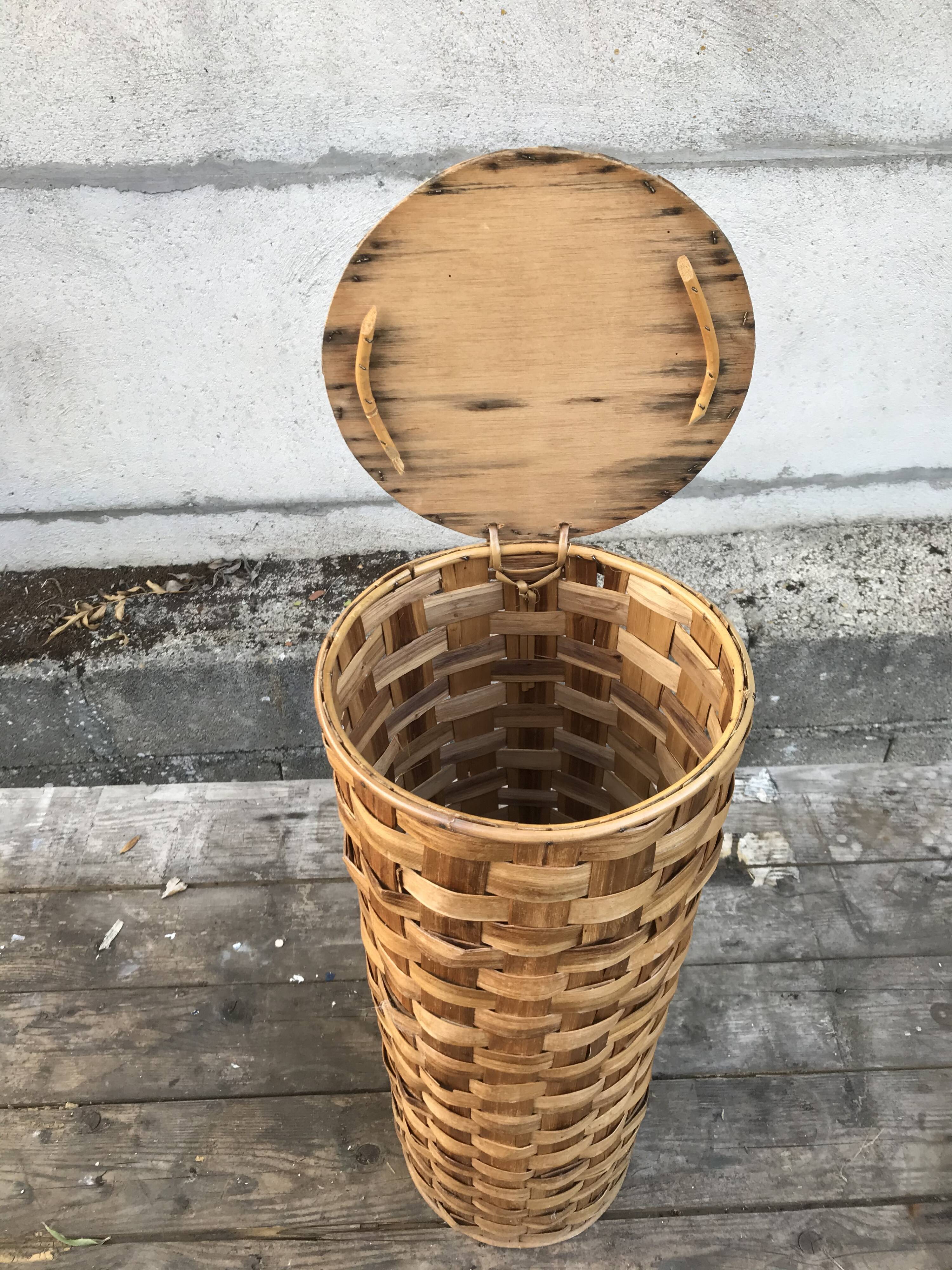 Rattan bread box