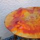 Contemporary decorative glass plate signed Cesart Italy 1980 glazed