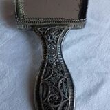 Ancient mirror in silver watermark 5x13cm