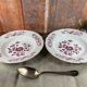 2 Christofle soup plates by Bernardaud Limoges