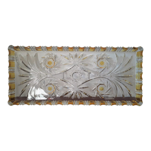 Plateau en verre de cristal Walther