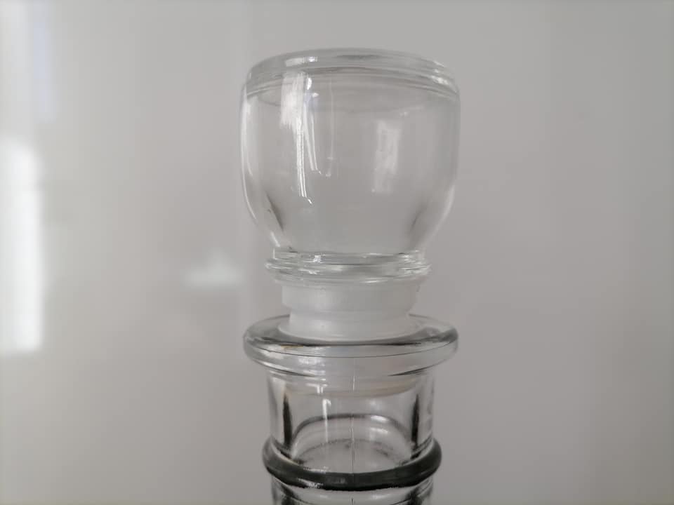 Vintage sweetener carafe in cut glass