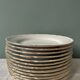 Series of 12 dessert plates in fine bohemian porcelain