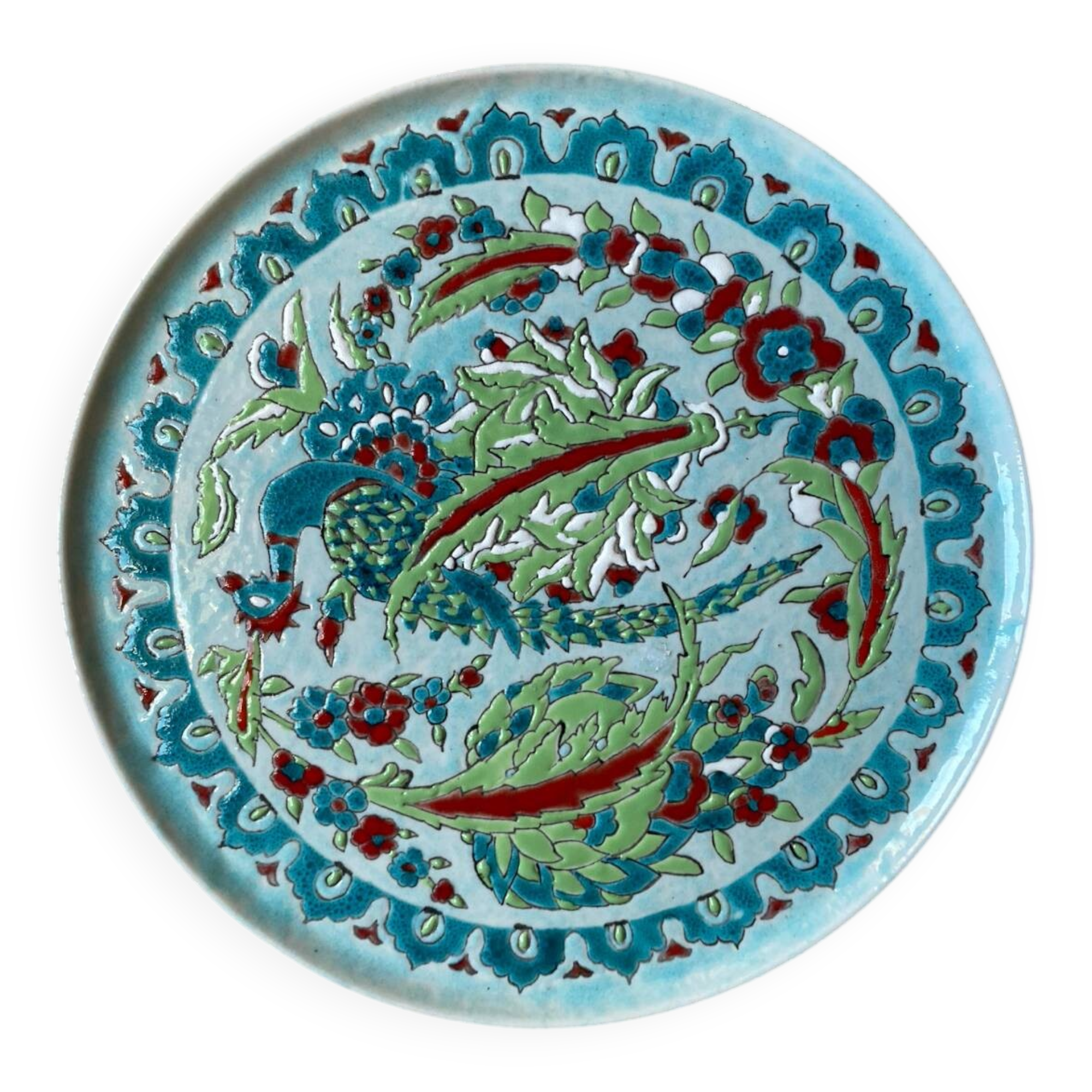 Handcrafted decorative plate in Iznik style 2005