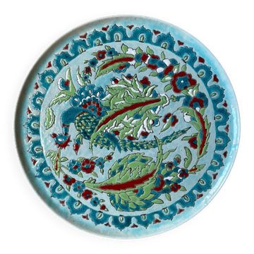 Handcrafted decorative plate in Iznik style 2005