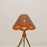 Lampe de table trépied danoise en teck, années 1960