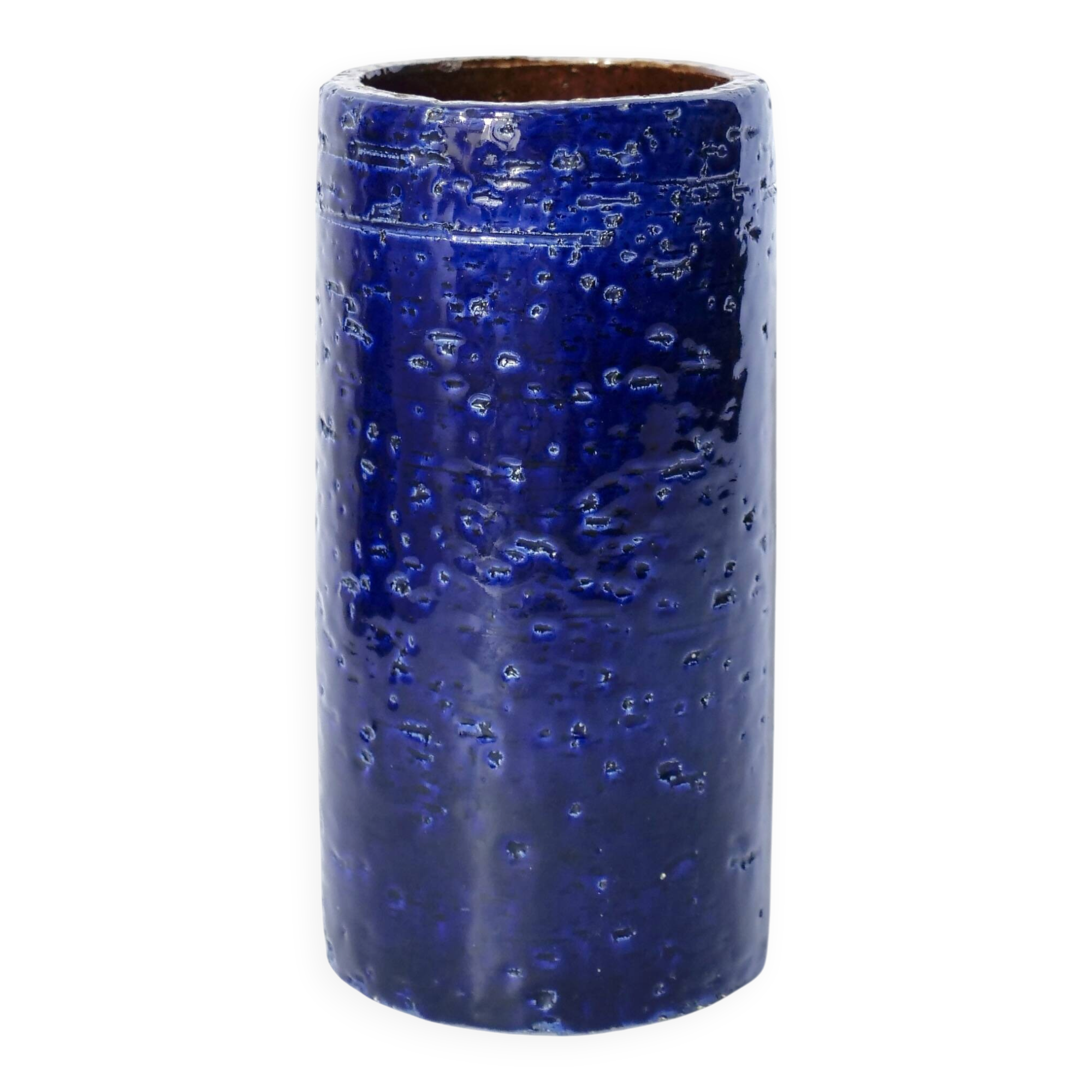 vase rouleau bleu Italie 1960