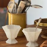 2 Opalines / Milk glass bowls