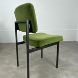 3 chairs 50s metal and green velvet ideal vintage style desk