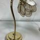 Set of 2 vintage flower lotus table lamps