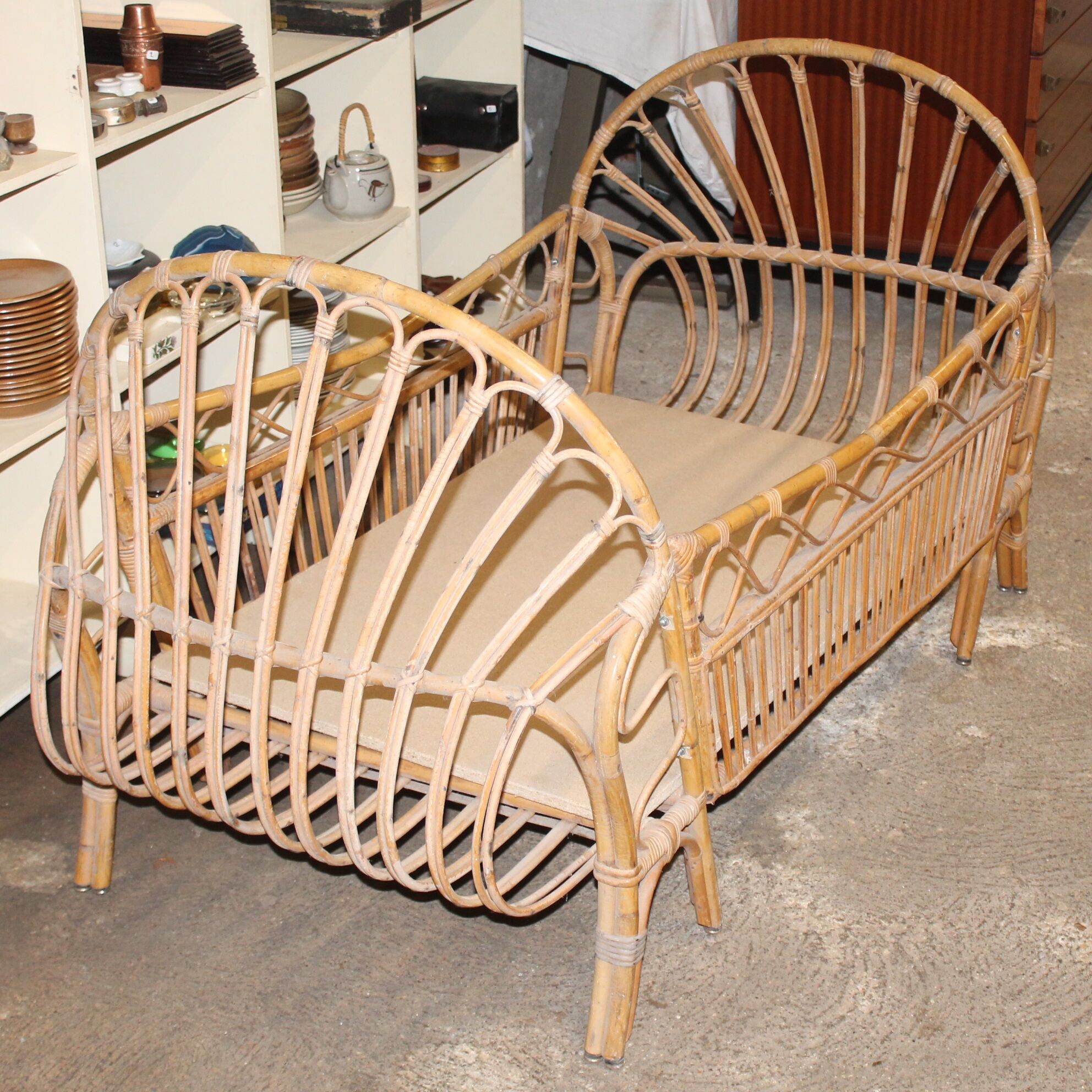 Rattan child bed