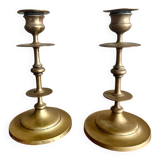 Pair of brass candlesticks