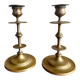 Pair of brass candlesticks