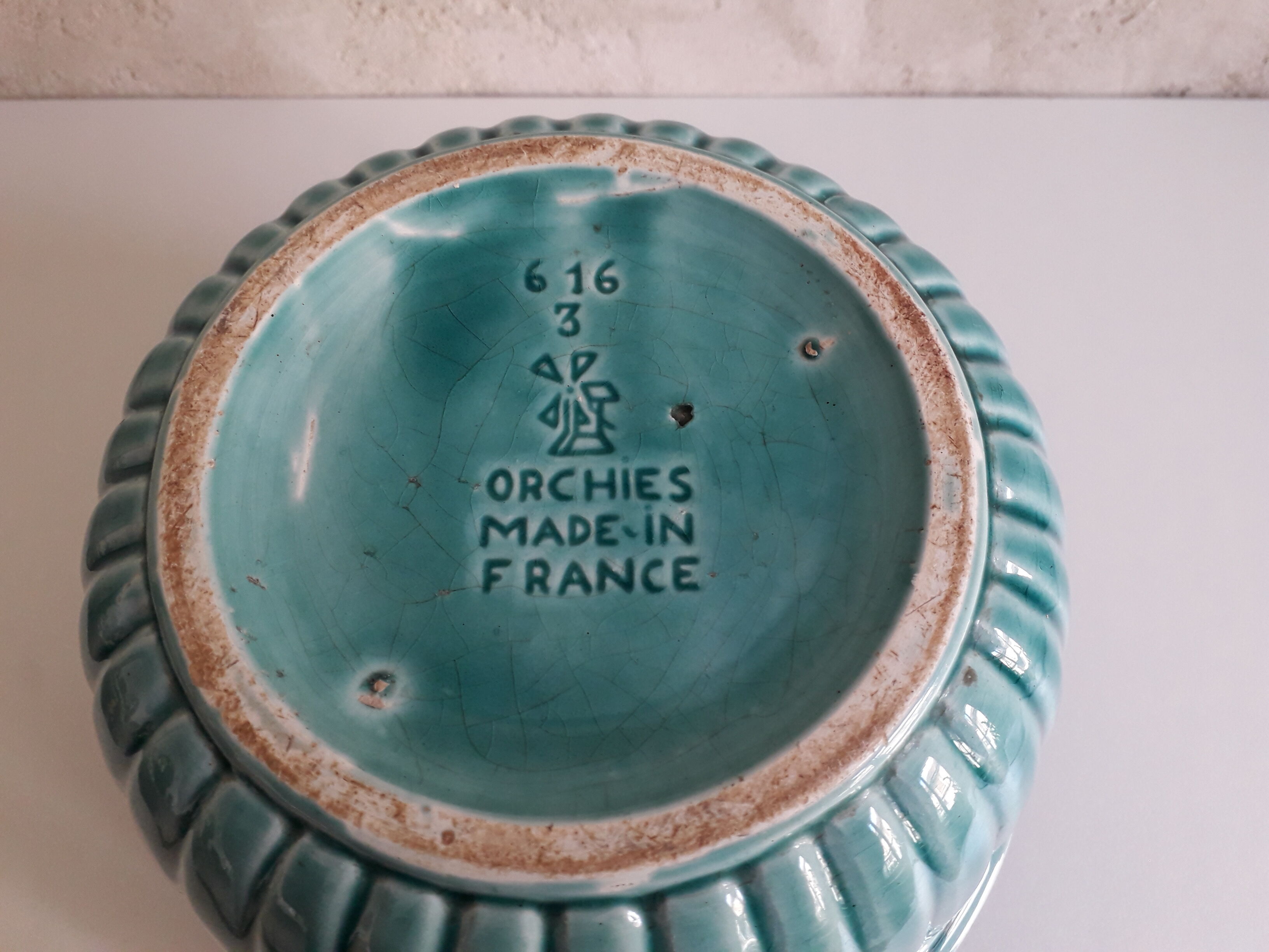 Art Deco Orchies splash pot cover