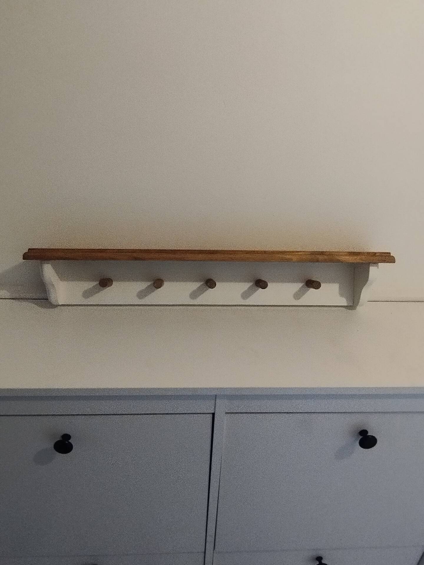 Handmade wall coat rack
