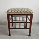Jugendstil stool in beech and mahogany attributed to Otto Wagner, 1910s.