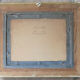 Painting - Village de Provence - Wood frame and gilded stucco - South of France