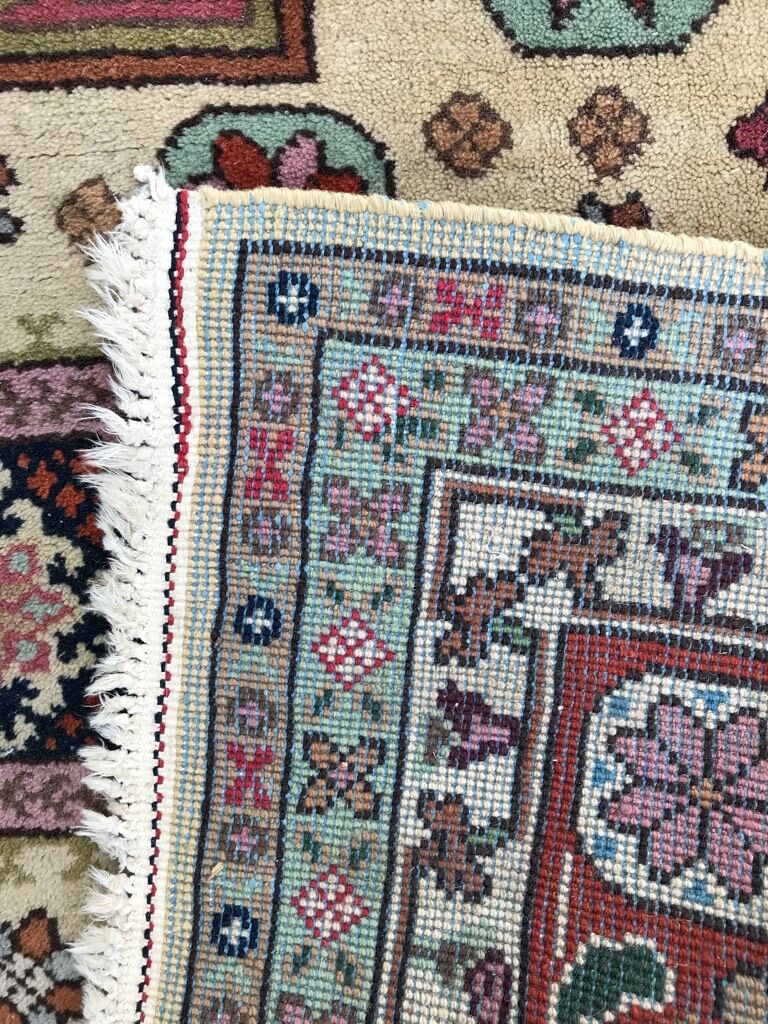 Old hand made square transylvania oriental rug wool 182 x 182