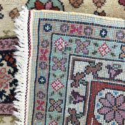 Old hand made square transylvania oriental rug wool 182 x 182