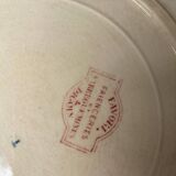 Set of 5 ironstone plates “pink birds”