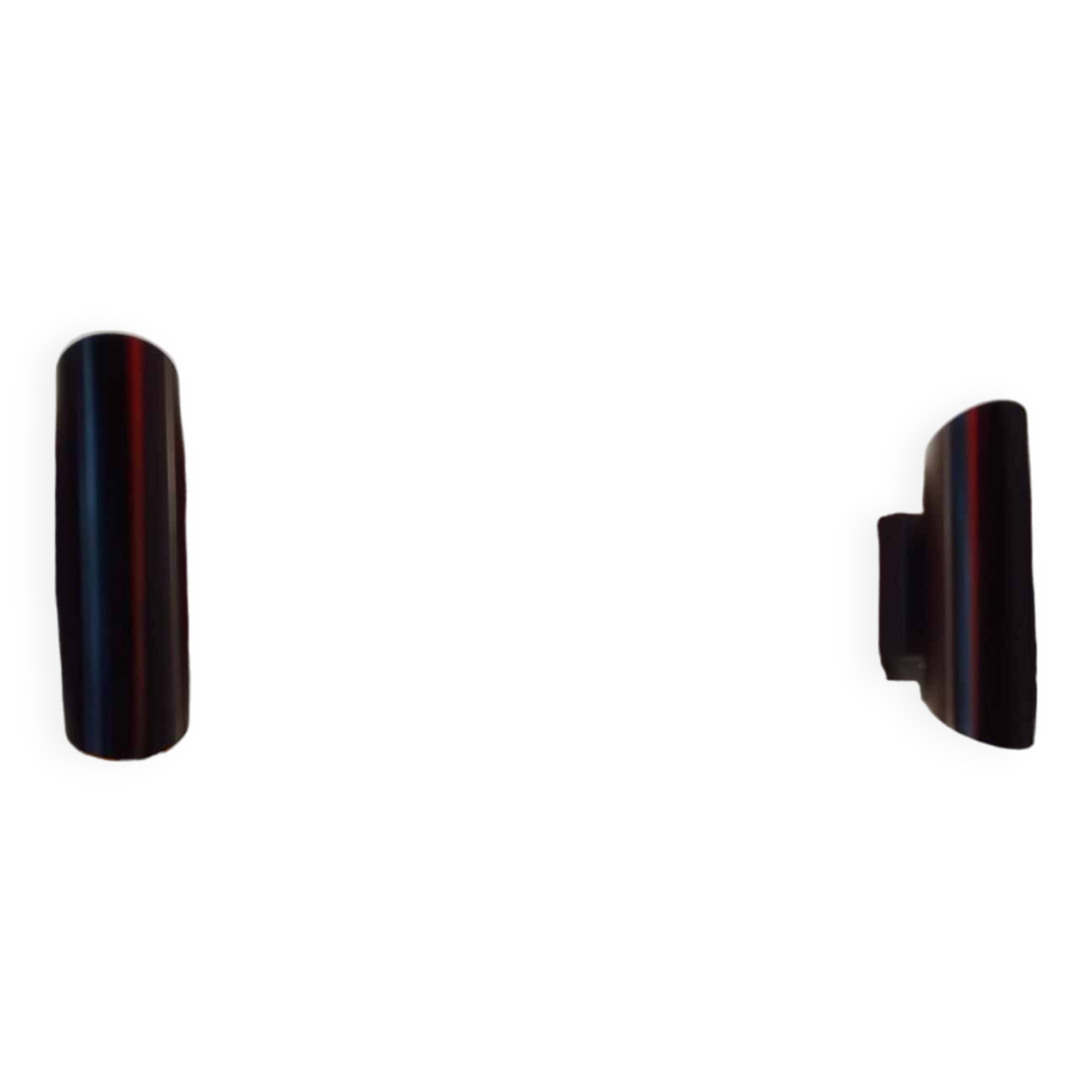 Pair of stainless steel tube wall lights from the 70s/80s