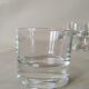 Glasses cups with thick bottom with water or vintage spirits 70
