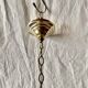 Turquoise opaline and vintage metal chandelier - 3 arms