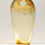 Straw Colored Murano Glass Vase attr. to Fratelli Toso with Aventurine