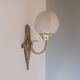 Ancienne applique art nouveau - Bronze et opaline